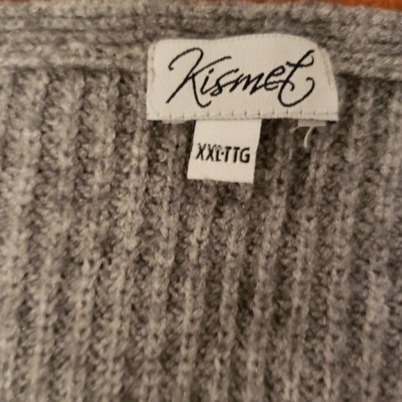 Kismet Deep V Grey Sweater size XXL - Picture 7 of 13